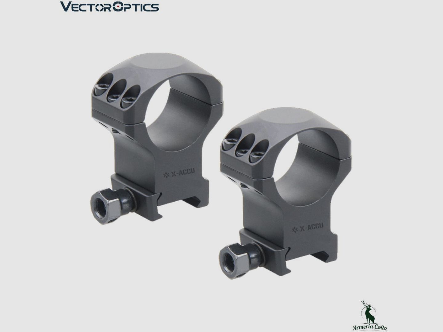 VectorOptics Anneaux Aluminium X-Accu 30mm pour Picatinny Haut art. Xasr-3003, image 2 sur 5
