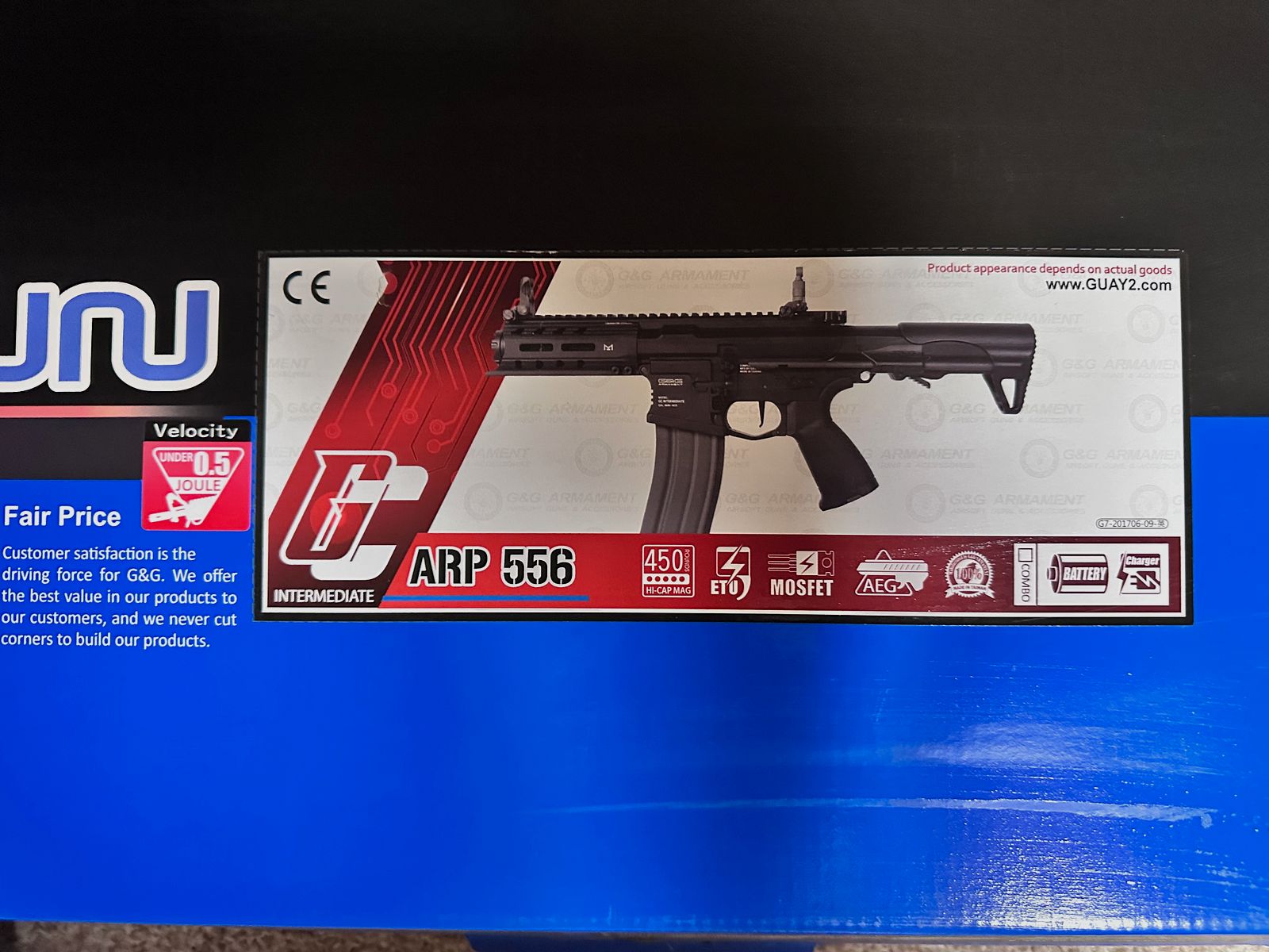 Softair G&G ARP 556 Airsoft avec tambour jusqu'à 0,5 joule