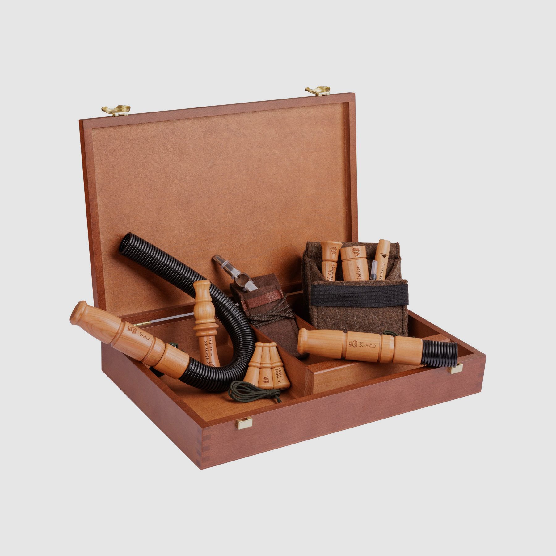 Premium Lockjagdset Holzkassette Weisskirchen