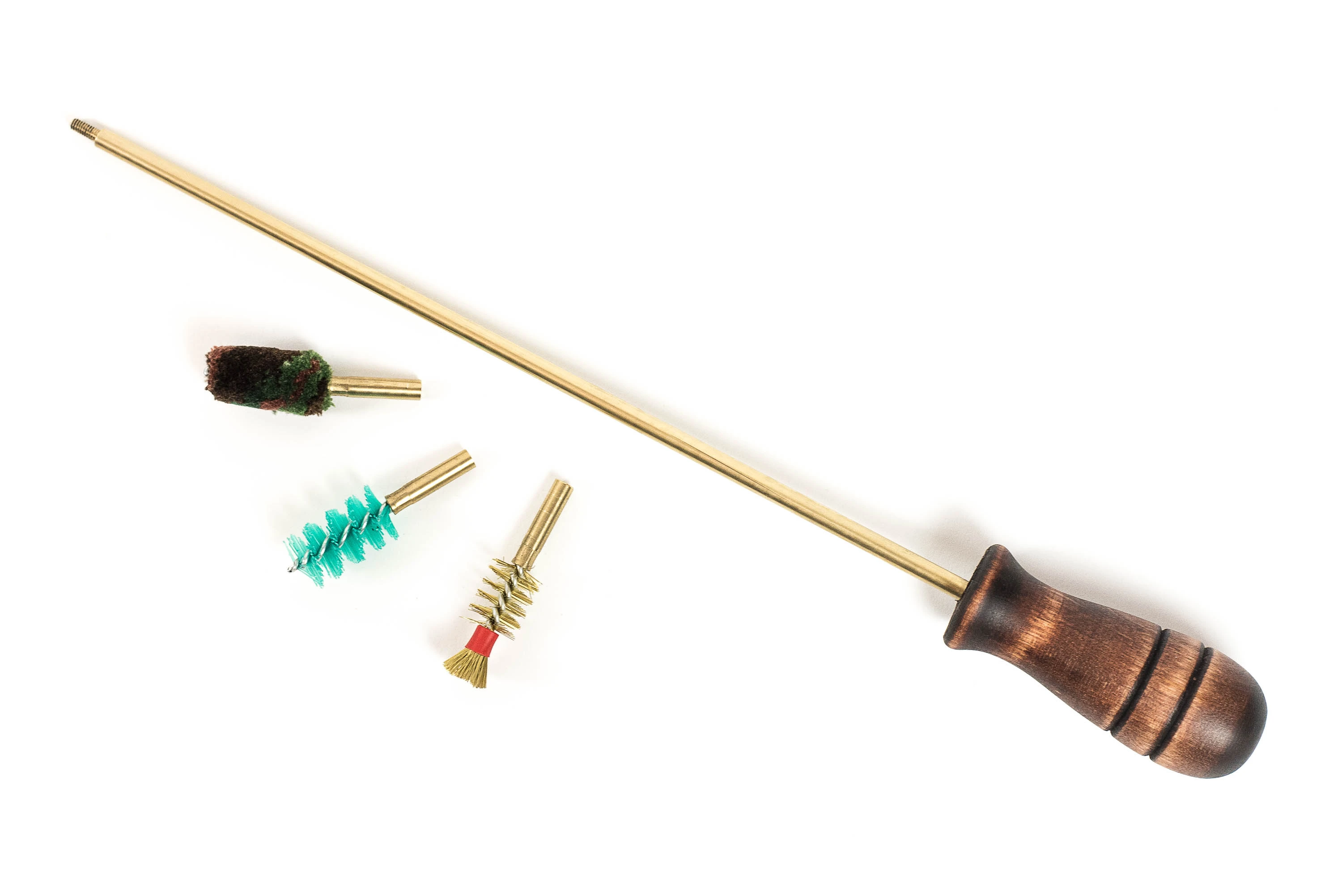 Putzstock Kal. .44 – Set mit 3 Bürsten für Vorderladerrevolver, Łuszczek