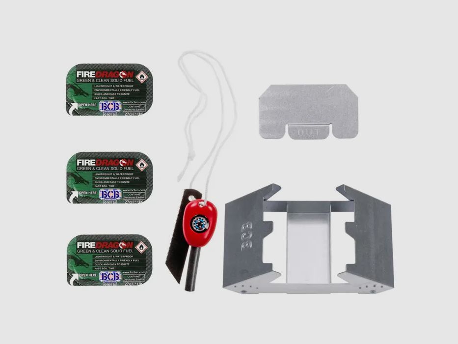 Juego de estufa plegable Fire Dragon con combustible y encendedor