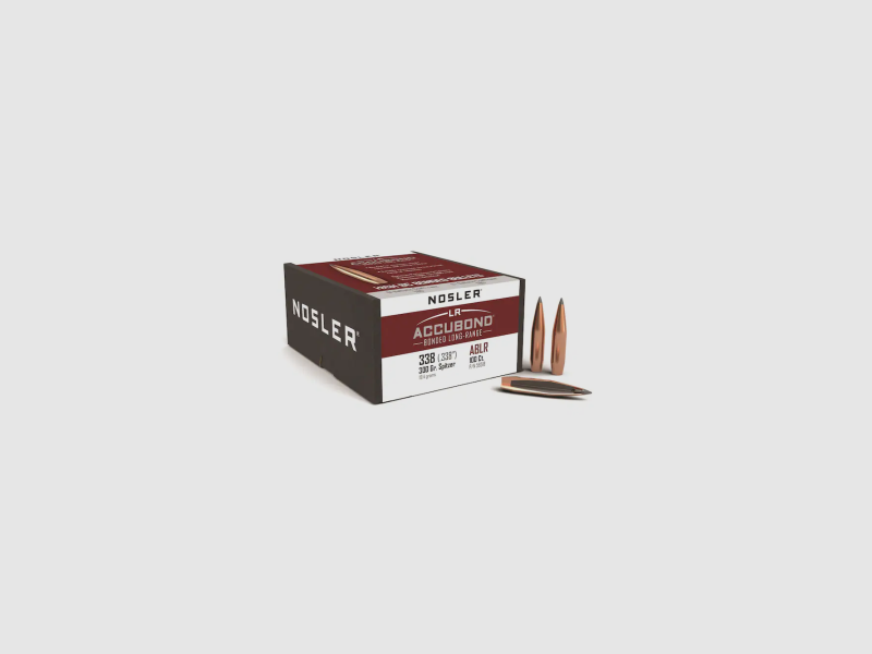 Nosler Geschoss .338/.338 Accubond 300GR Bonded Tipped Boat Tail 100 Stück, Bild 1 von 2