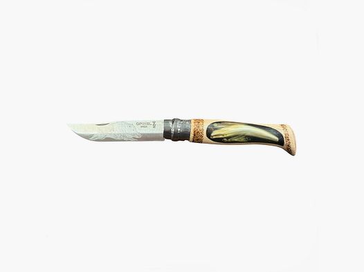 COLTELLO – OPINEL – N.9 INOX REALIZZATO A MANO CON DENTE DI CINGHIALE