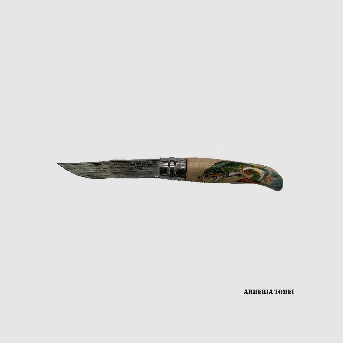 MESSER – OPINEL – N.9 CARBON MIT MUSTER – SANPEI LUCCIO SZENE – HANDGEFERTIGT, Bild 1 von 2