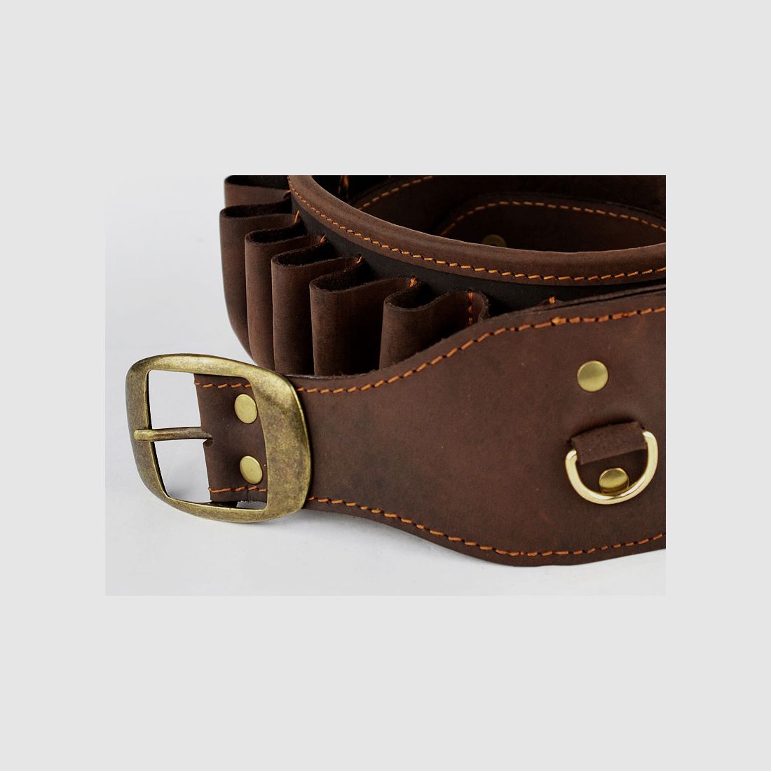 Ceinture à cartouches de fusil en cuir de buffle