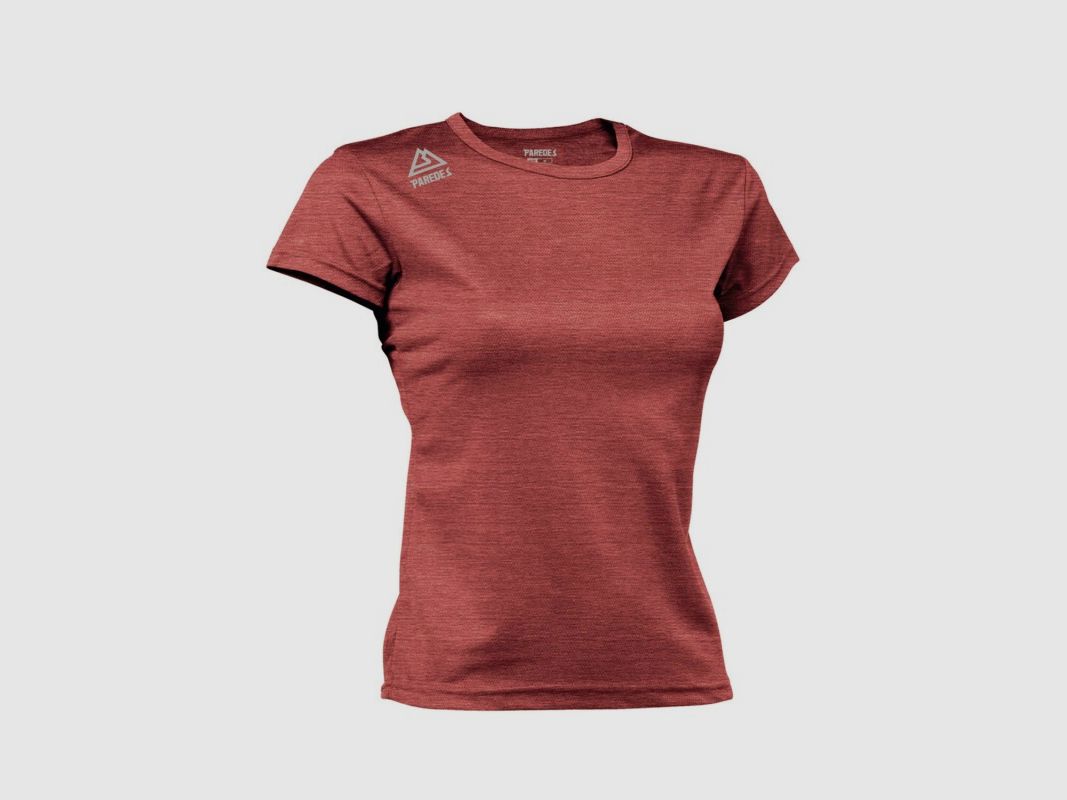 Paredes Technisches T-Shirt Damen Rotmeliert