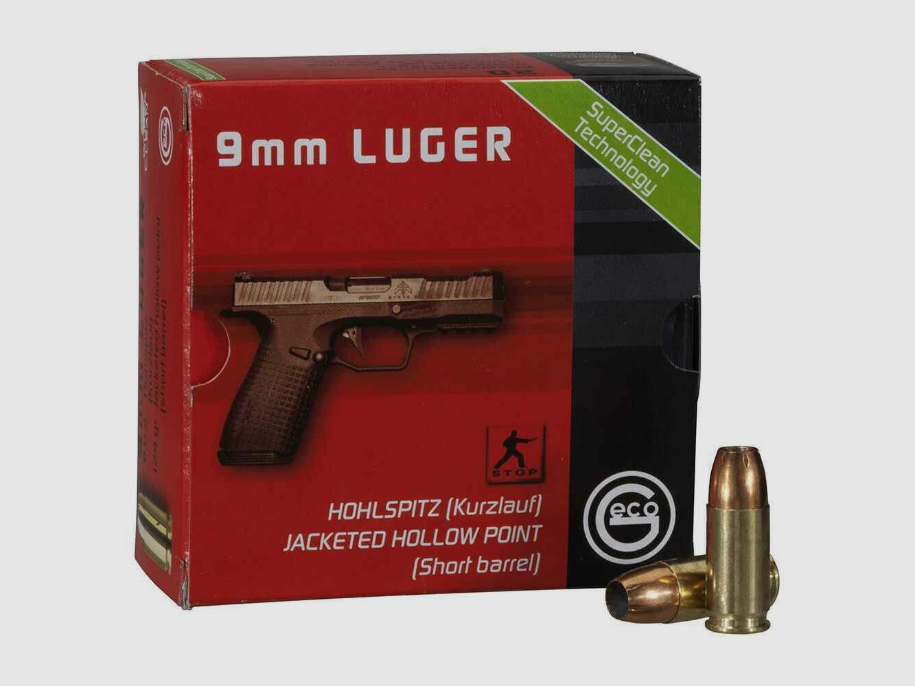 Geco Hollow Point Red Zone 124grs - 20pcs