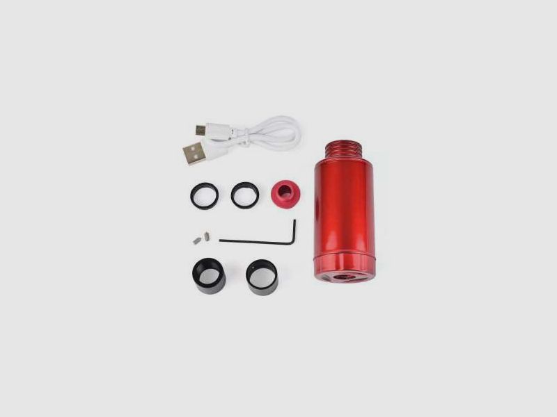 J-TAC "Lightweight" 'Spitfire' Universal Muzzleflash- & Tracerunit (14mm, 11mm Gewindeadapter) - "Red"