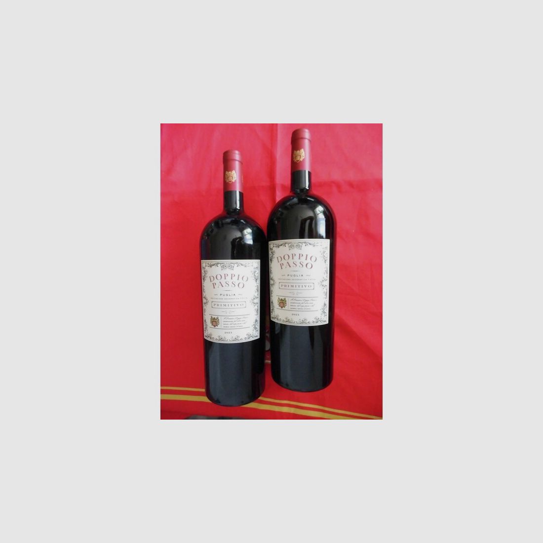 2 Flaschen Doppio Passo Puglia IGT Primitivo MAGNUM-1,5Ltr 13%Vol Sicilia, 2021 Erstklassig