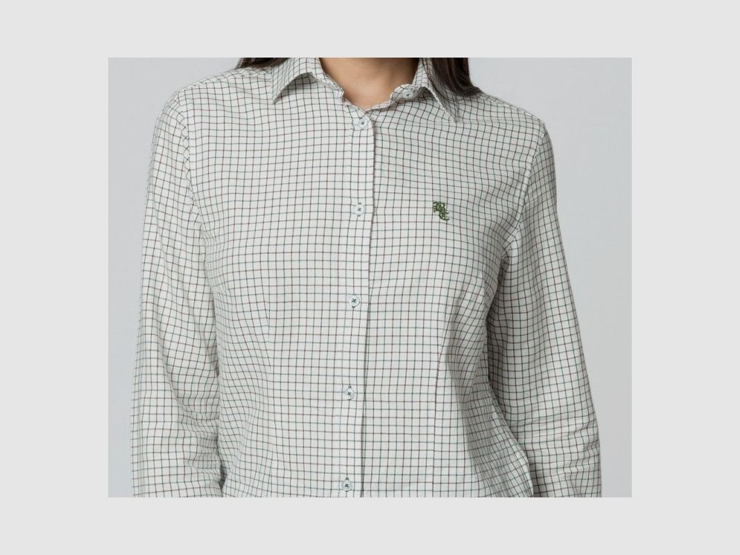 CAMISA SEÑORA CUADROS VERDE/MARRÓN, imagen 2 de 3