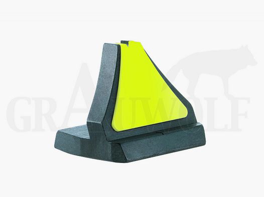 Visor Inlay Recknagel con prisma e inserto de plástico amarillo BH 16 mm