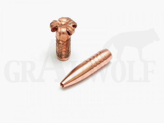 .308 / 7,62 mm 165 gr / 10,7 g DK Bullets GTE CU HV BT Kupferhohlspitz Geschosse 100 Stück
