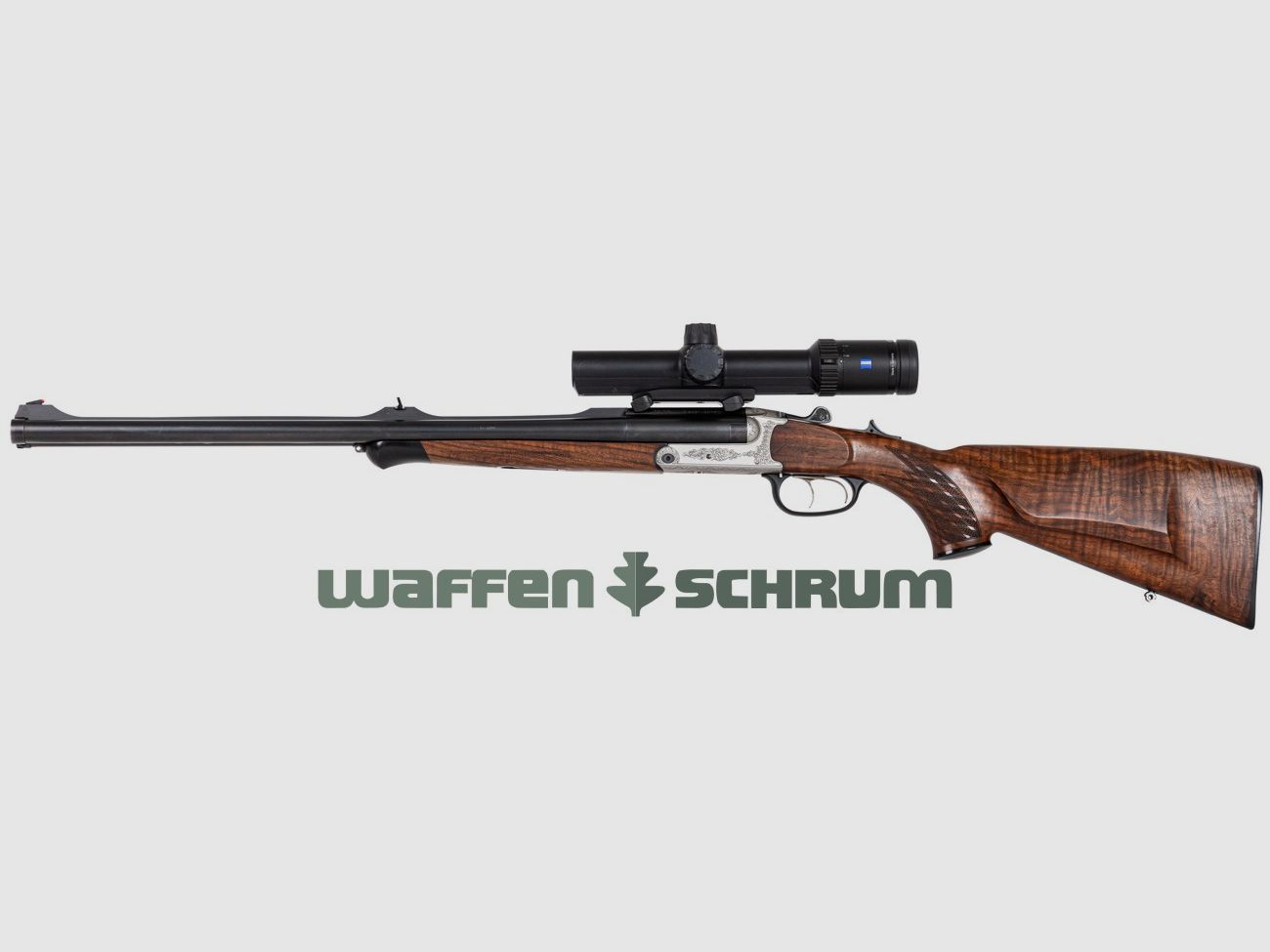 Blaser S2 DB Luxus 9,3x74R-9,3x74R , ZF Zeiss Conquest V6 1,1-6x24 Abs.60, Blaser Sattelmontage , LL: 57,5cm, mit Visierung