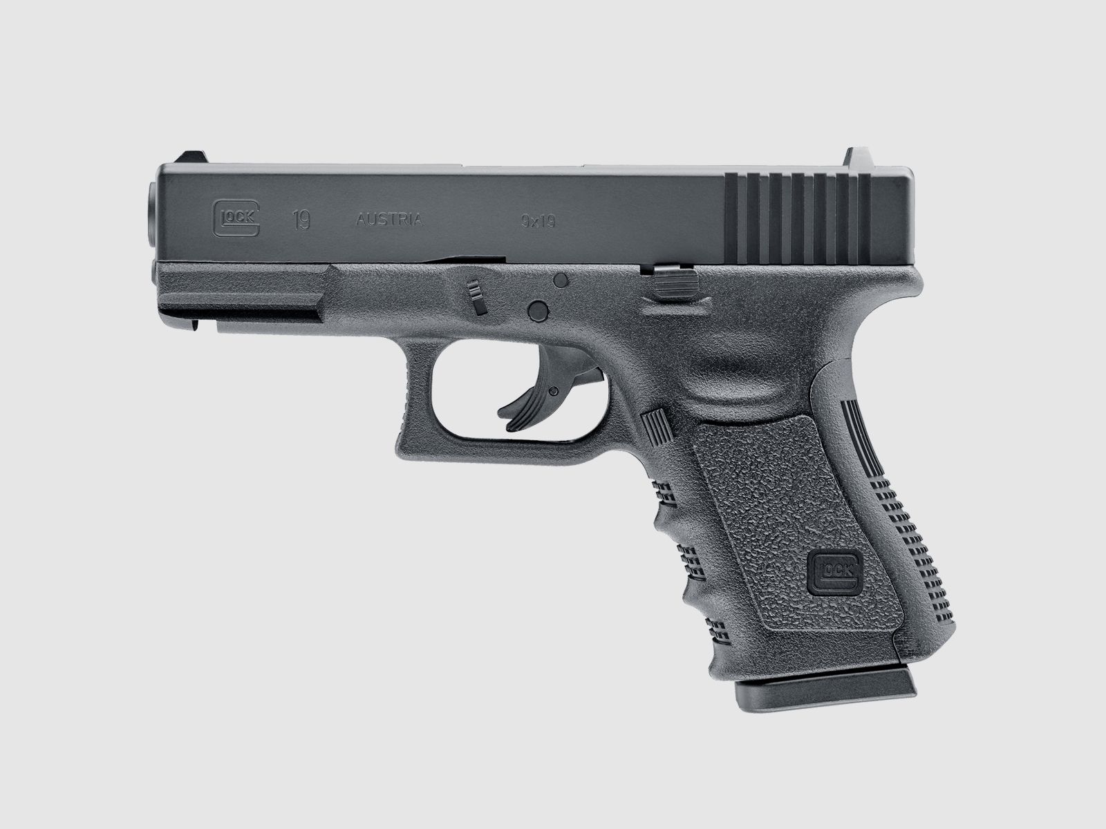 Wiatrówka Pistolet Glock 19 4,5 mm 5.8358 w komplecie kabura FOBUS GL26ND, zdjęcie 2 z 5