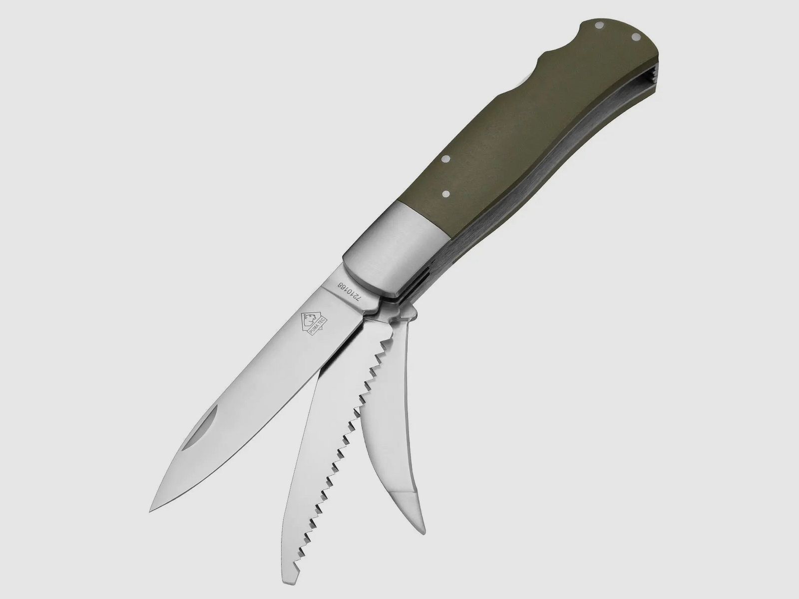 PUMA TEC Jagdtaschenmesser G10 green