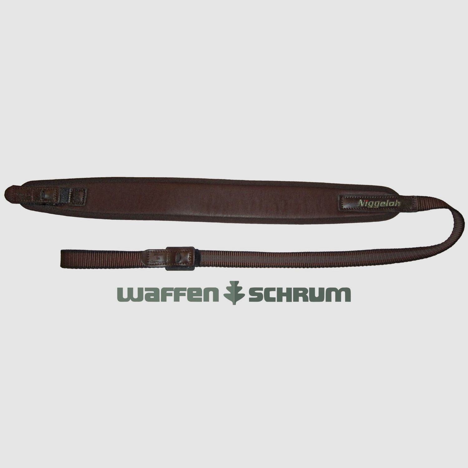 Sangle de fusil Niggeloh universelle en cuir - marron avec déverrouillage rapide