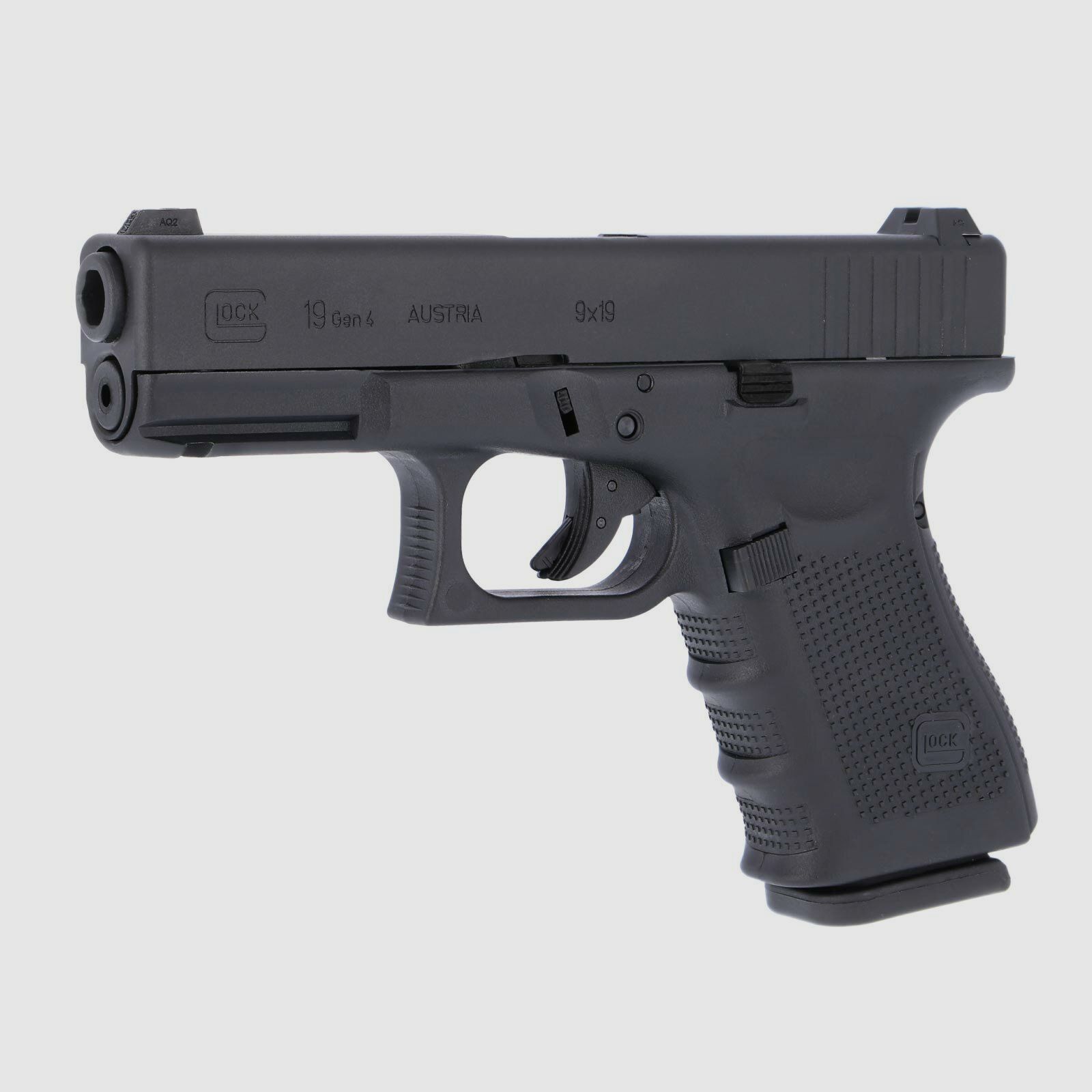 Glock 19 Gen4 Softair-Pistole Schwarz Kaliber 6 mm BB 19 Schuss Gas Blowback (P18)