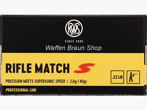 RWS .22 l.r. RIFLE MATCH S* 50 pièces