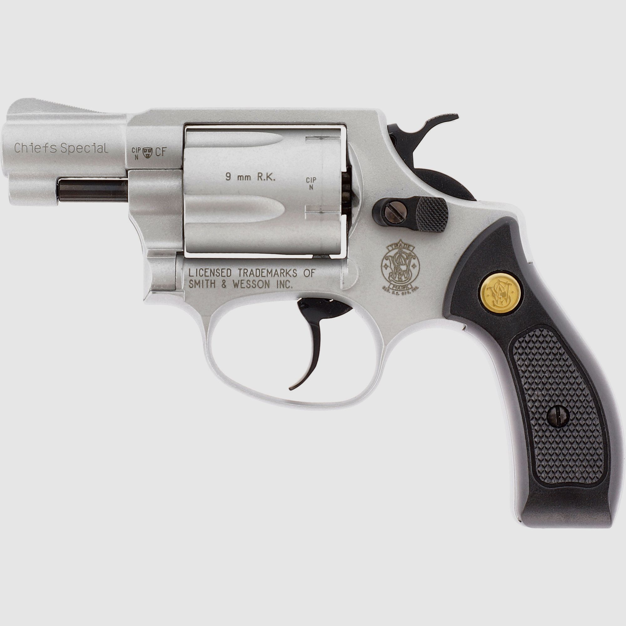 Revolver Smith & Wesson Chiefs Special vernickelt Kal. 9 mm R Knall, Bild 1 von 13