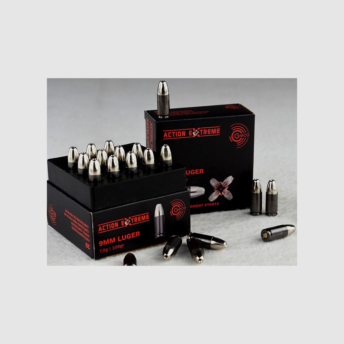 GECO 9 mm Luger, Action EXTREME 108 grs 1 opakowanie (20 strzałów po 1,495 €*)