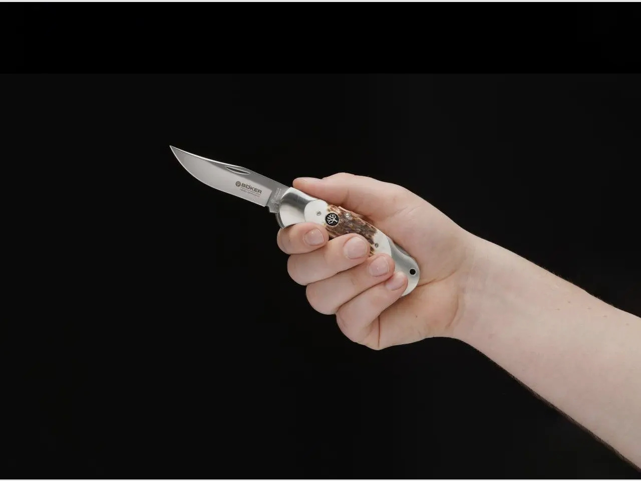 Böker pocket knife Scout stag horn