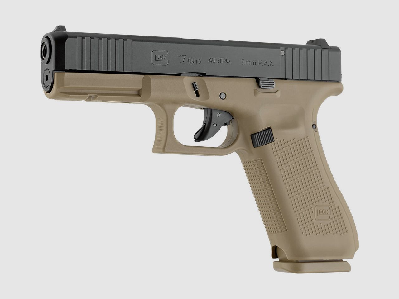 Schreckschuss Pistole Umarex Glock 17 Gen5 Coyote Kaliber 9 mm P.A.K. (P18)