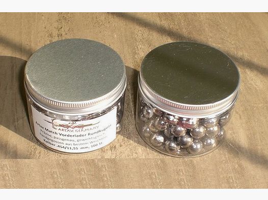 Zubehör Vorderlader 200 Kugeln 11,55mm  für Perkussionsrevolver Kal. 44