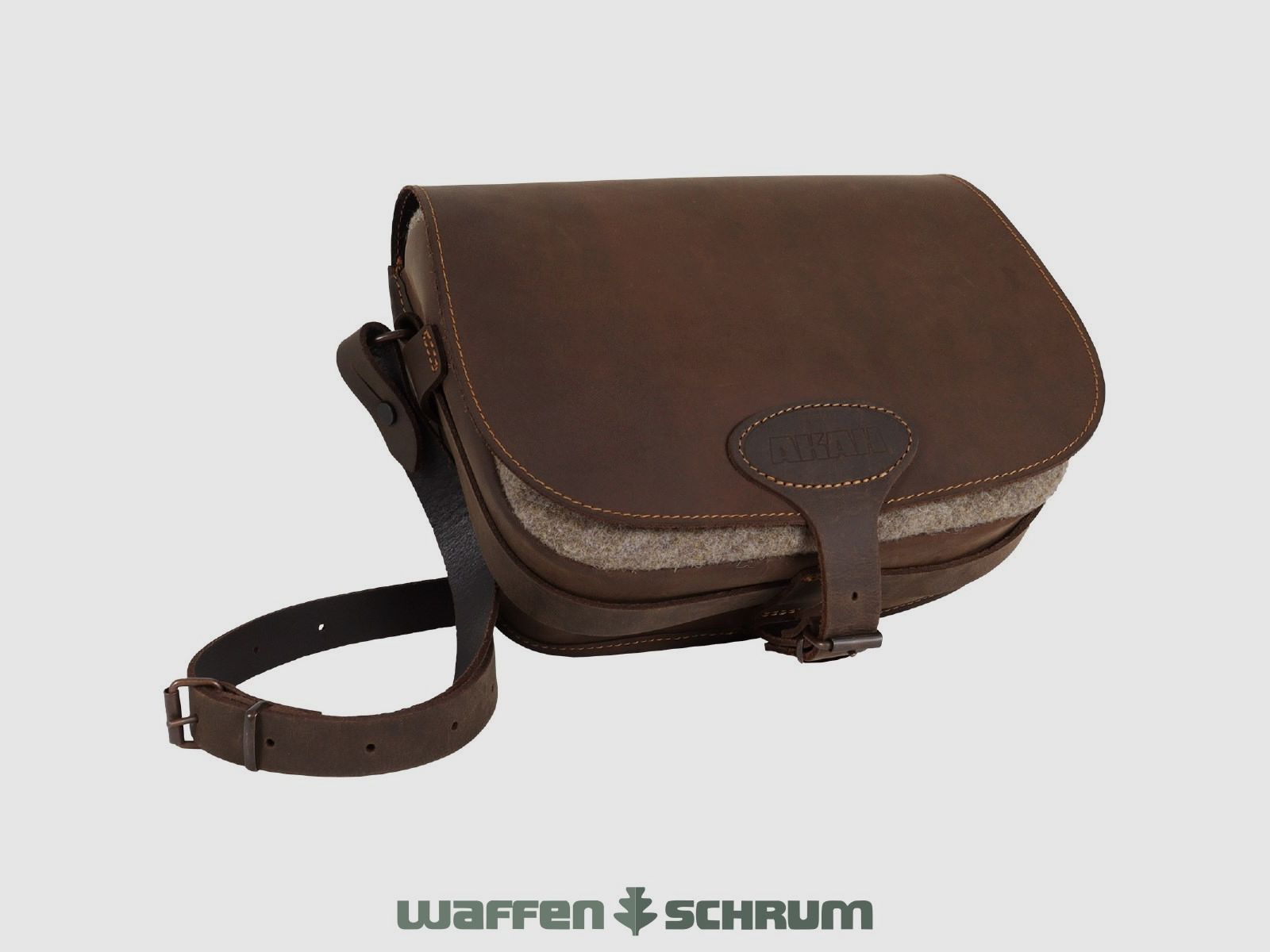 AKAH Ranger Leder 25x18x10cm Jagdtasche Wollfilz
