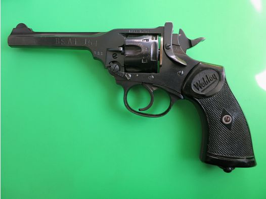 Break-action revolver Webley & Scott Mk IV, Birmingham, cal. .38, British South Africa Police (BSAP) #68