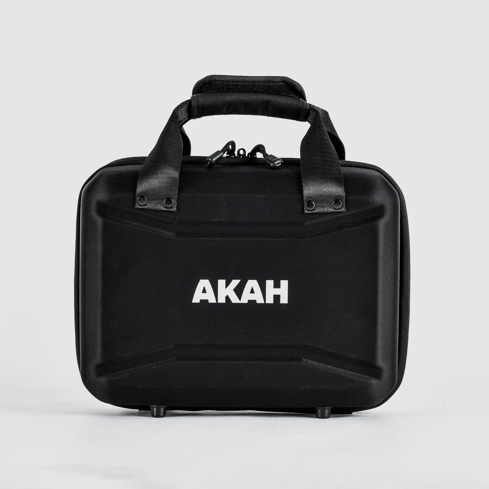 AKAH Hardcase Kurzwaffenkoffer – Nylon/Noppenschaum, abschließbar – 30,5×22,5×10,5 cm – Schwarz