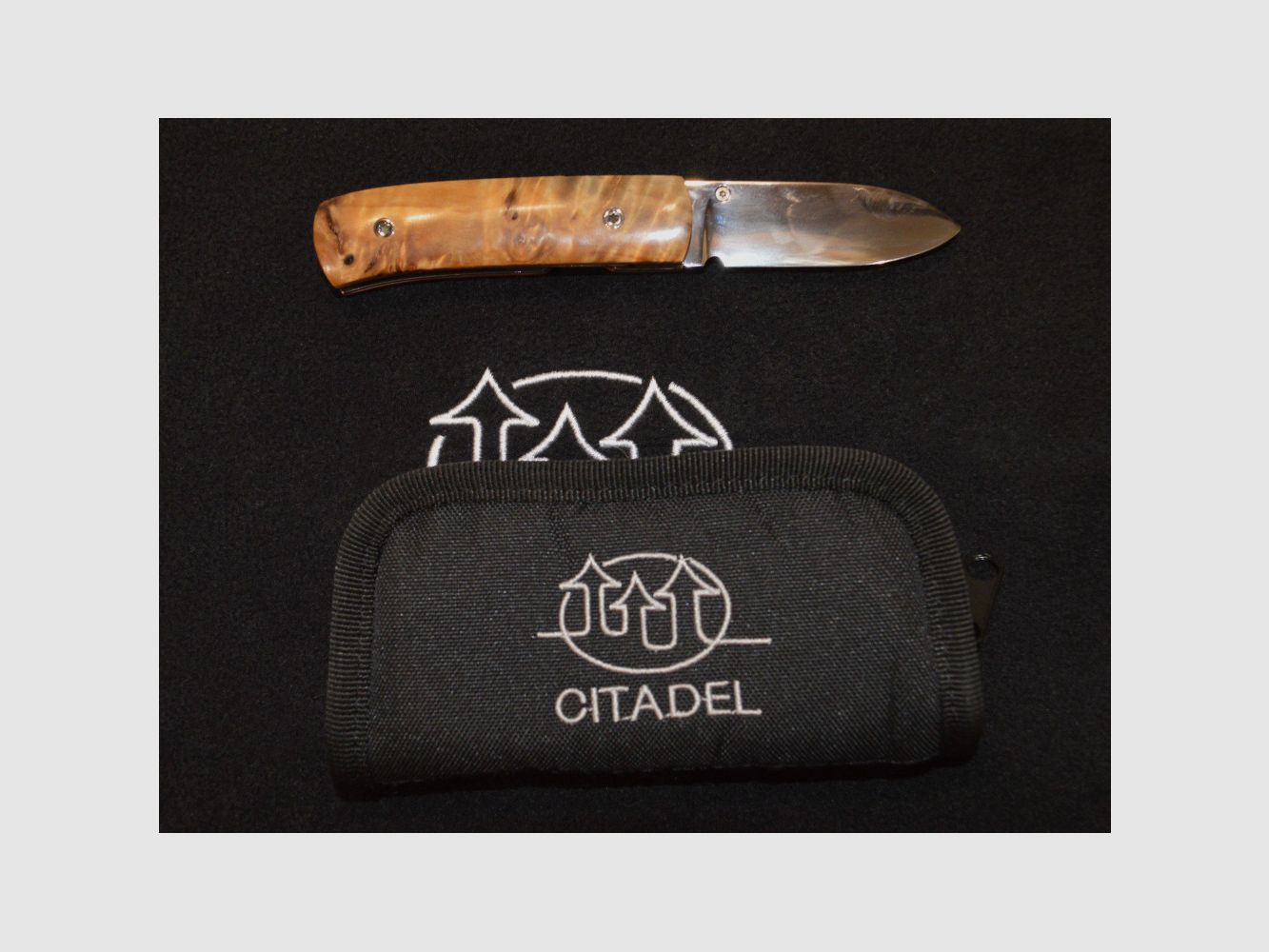 COUTEAU PLIANT CITADEL STAVANGER MANCHE ERABLE (018065), image 4 sur 4
