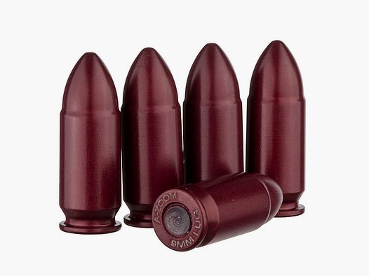 A-ZOOM proiettili finti per pistole 9 mm Luger (confezione da 5)