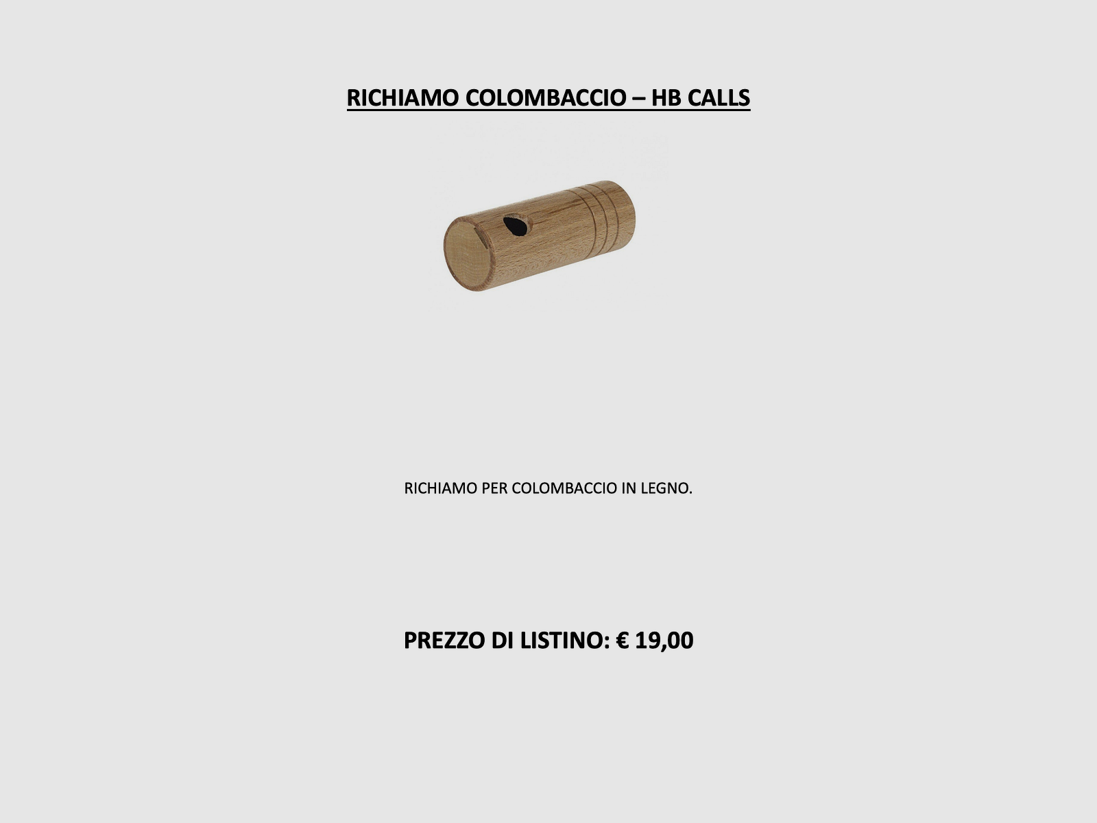 HB CALLS – PIGEON CALL, image 2 of 2