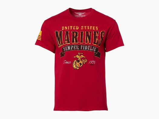 7.62 Design 7.62 Design T-Shirt USMC Arched Semper Fi scarlet