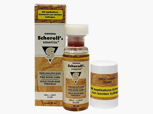 Scherell's Schaftol hell, 50ml mit Applikationsschwamm