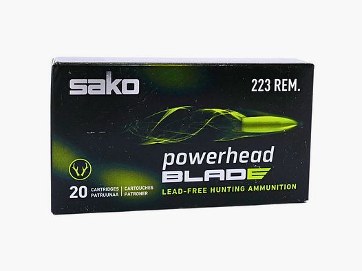 Sako .223Rem Powerhead Blade 3,5g/55 gr Büchsenpatronen Bleifrei