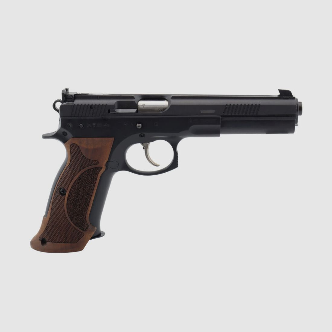Waffen Oschatz Sport II SA/DA 6" Longslide Matchpistole Nussbaum Matchgriff original von Waffen-Oschatz Stuttgart CZ75