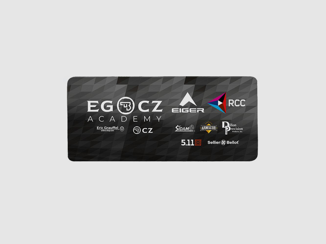 DED EG-CZ Academy Middelgrote Zwarte Rubbermat, afbeelding 1 van 3