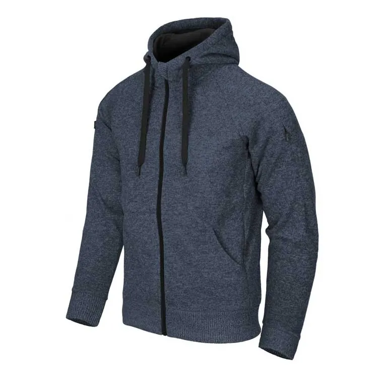 Helikon-Tex - Bluza Covert Tactical Hoodie (FullZip)® - Melange Blue - BL-CHF-SF-M2