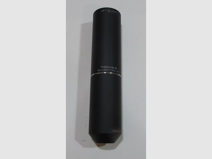 Silenzioso Aimsport Triton N°6, filettatura 14×1, cal. 7,7mm, Nero