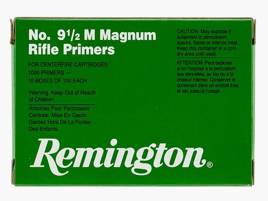 Amorces Remington 9 1/2 Large Rifle Magnum 1000 pièces