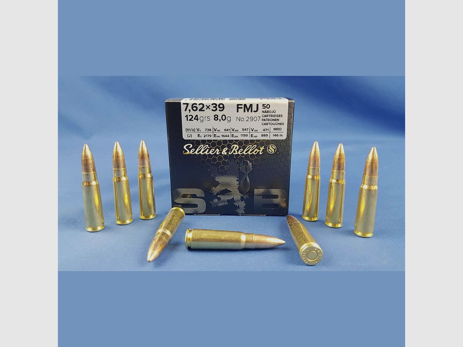 Sellier&Bellot 7,62×39 FMJ 124grs 8,0g
