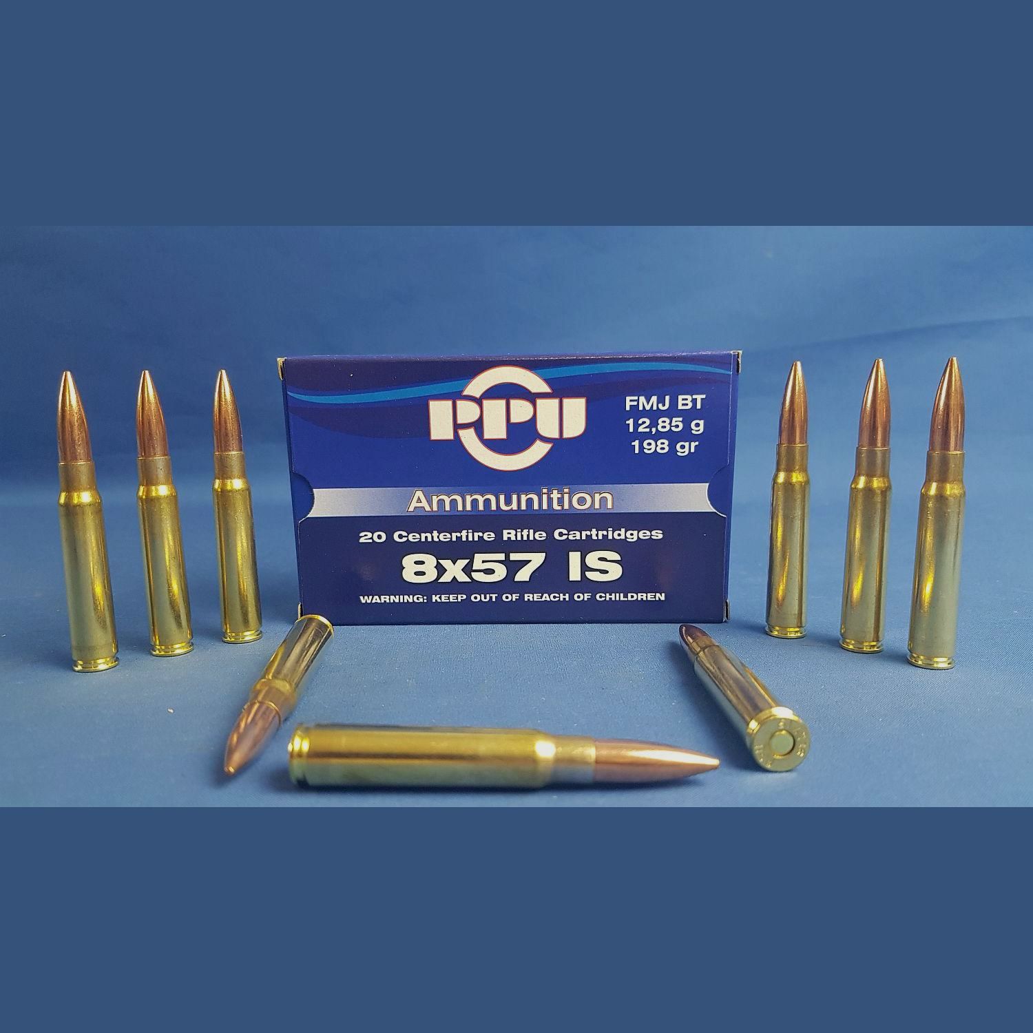 PPU 8x57IS FMJ 198grs 12,85g