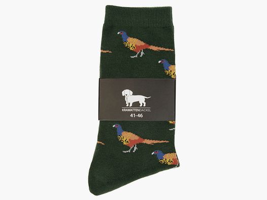 Chaussettes avec teckel et faisan