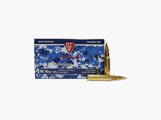 Fiocchi Cartridges .308 Winchester FMJ 147 gr
