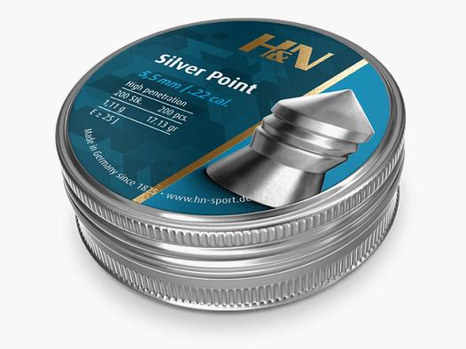 H&N Diabolo Silver Point 5.5mm – 1.11g – 200 pcs can