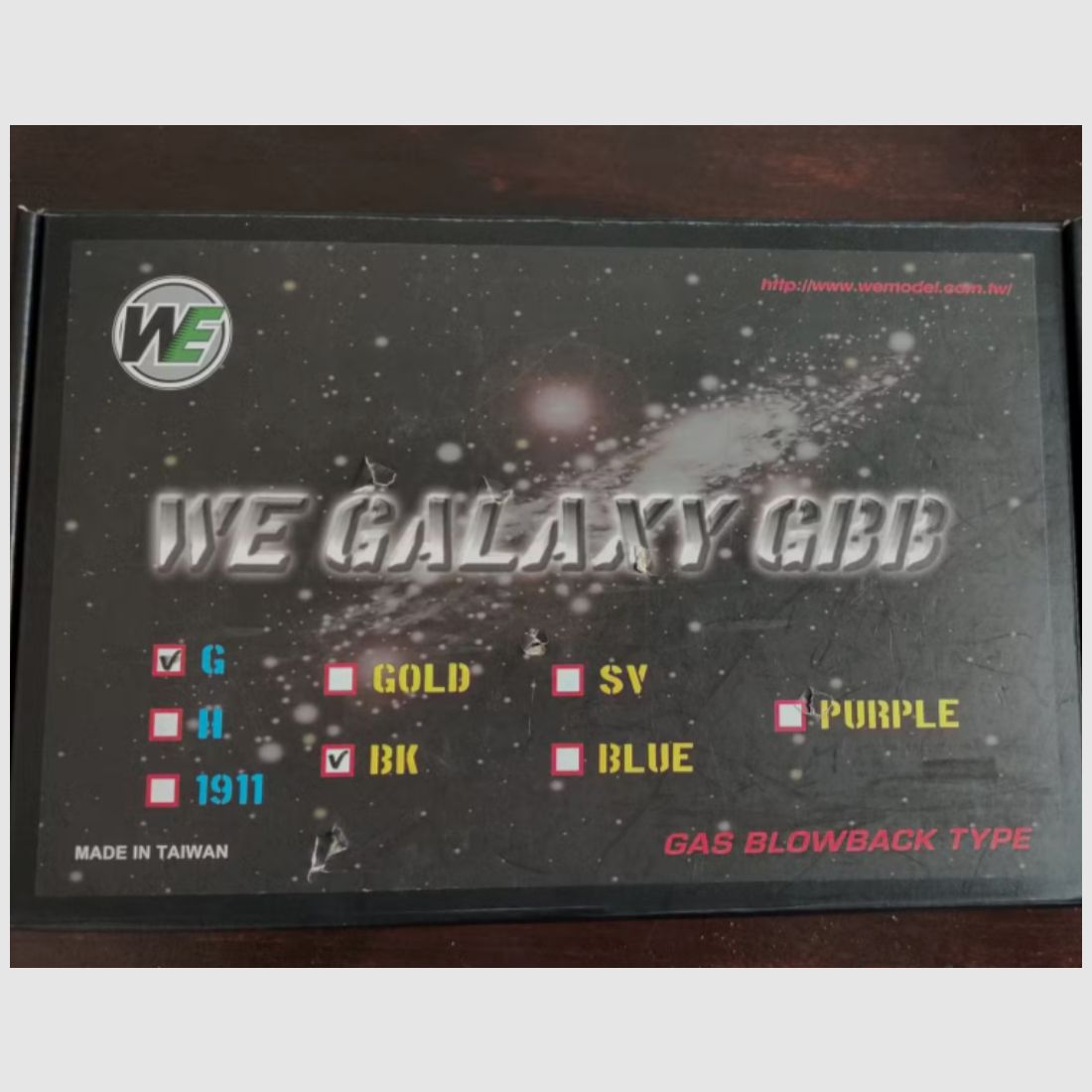 WE Galaxy GBB Gas Airsoft-Pistole Schwarz 6mm BB