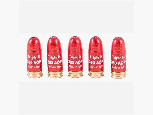 TRIPLE-K DELUXE SNAP DUMMY ROUNDS TRIPLE-K .380 AUTO, 5 CAPS PER PAK