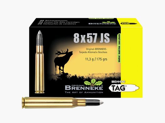 Brenneke 8×57 IS TAG lead-free 11.3g/175grs. – 20 pcs.