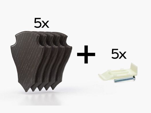 5x Rehbockbrett Eiche 2 22x13 dunkel